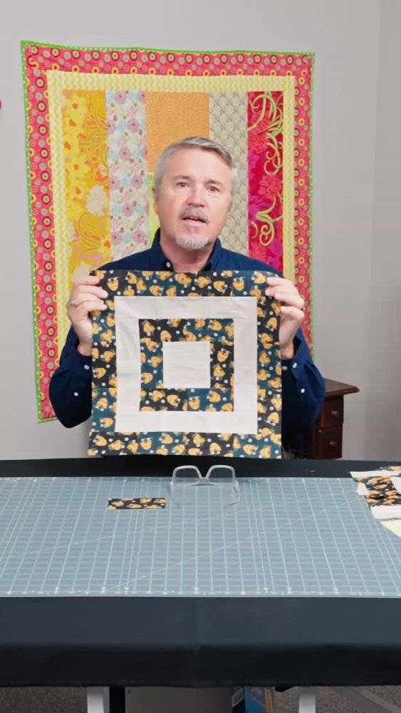 Log Cabin Quilt Block Sewing Project