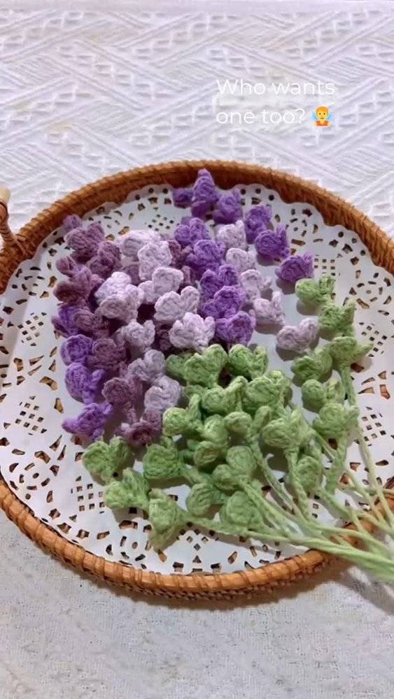 Miniature Crochet Lavender Sprigs