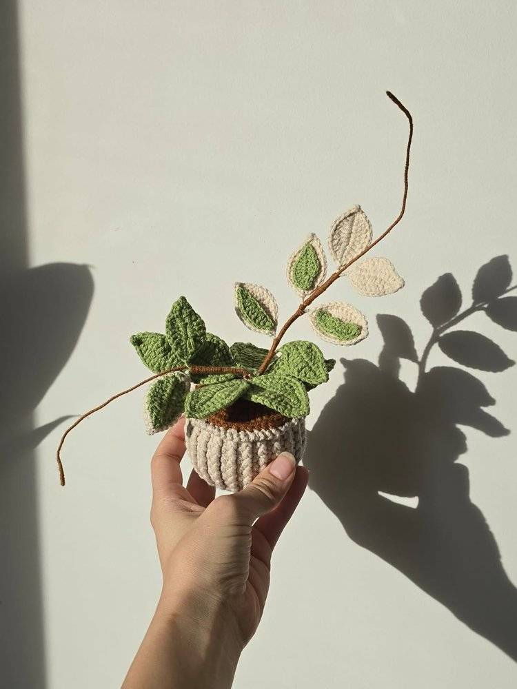 Miniature Crochet Potted Plant Decor