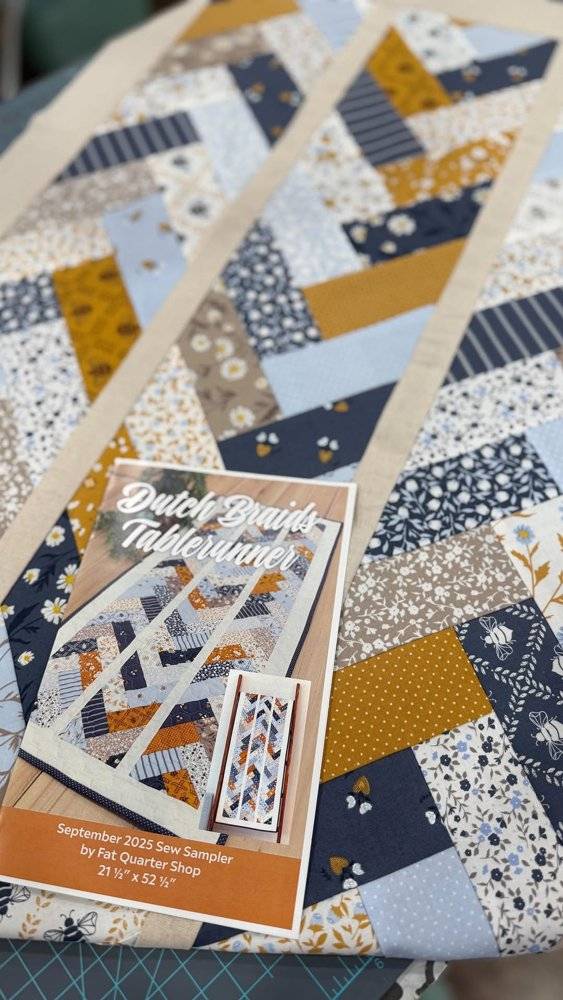 Patchwork Dutch Braids Table Runner