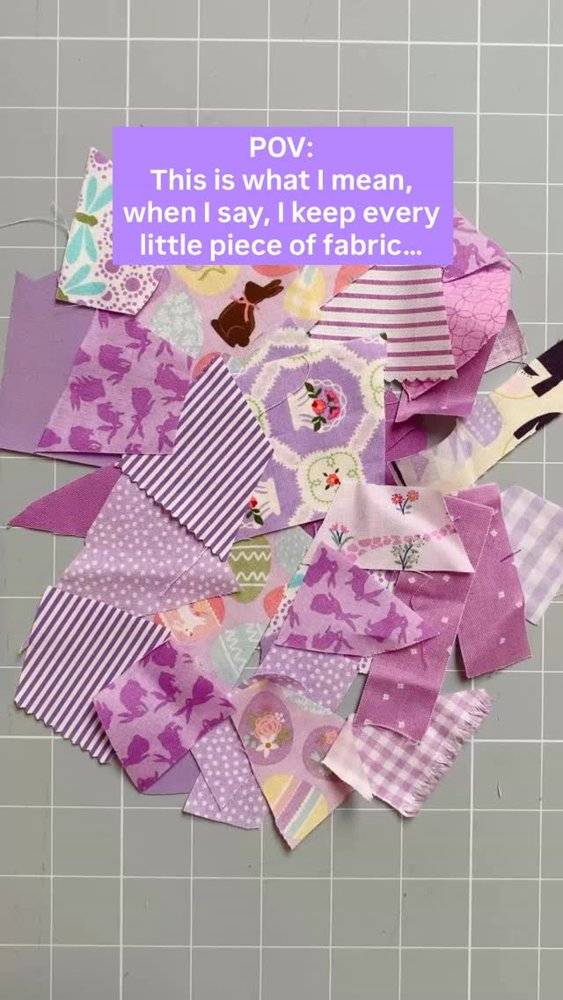 Patchwork Fabric Scraps for Spring Crafts