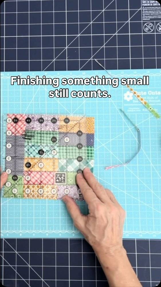Patchwork Fabric Square Quilt Block Project