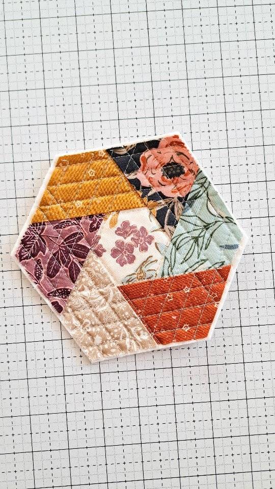 Patchwork Hexagon Coaster Sewing Project
