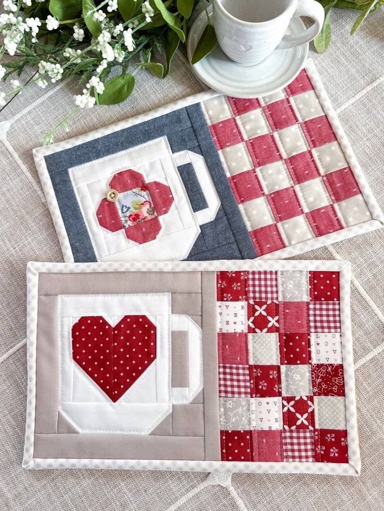 Patchwork Mug Coaster and Pot Holder Set