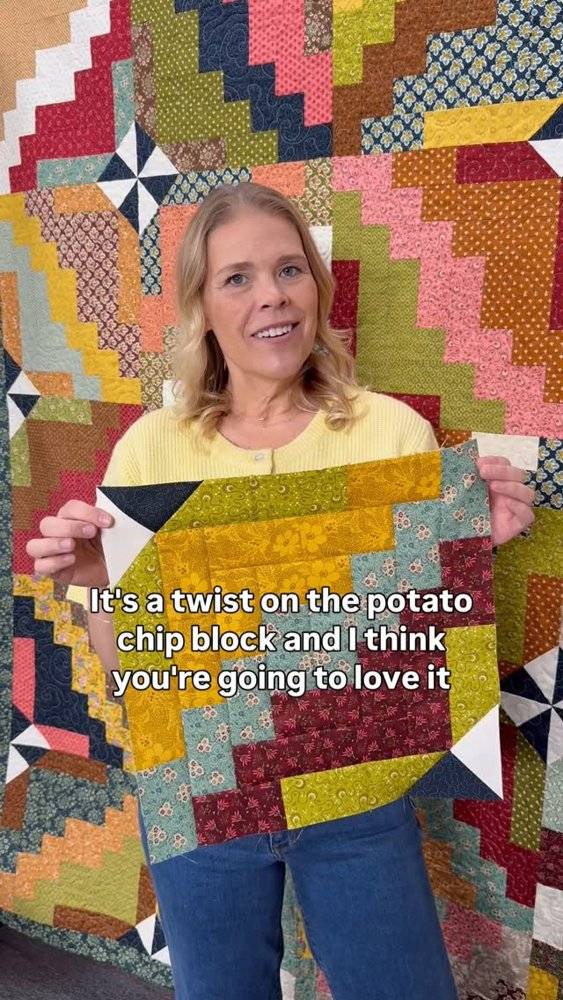 Patchwork "Potato Chip" Block Quilt Project