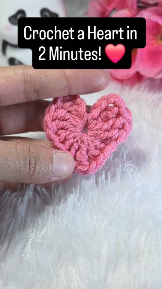 Quick Crochet Heart Appliqué Project
