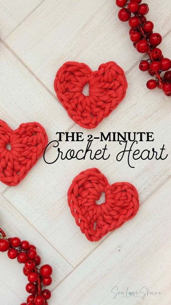 Quick Crochet Heart Applique