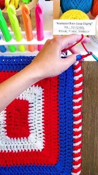 Red, White, and Blue Crochet Edging