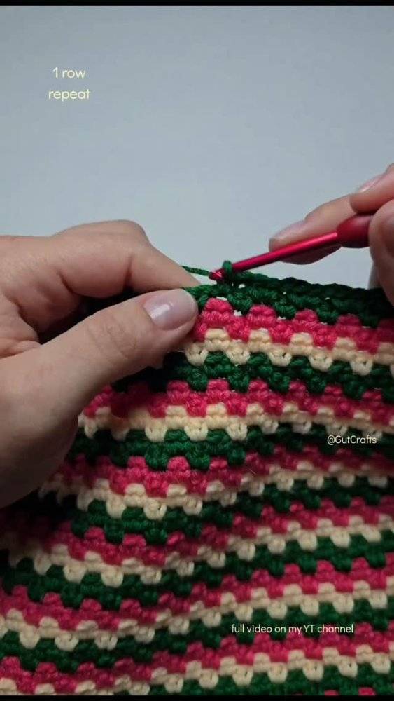 Striped Crochet Bag with a Retro Vibe