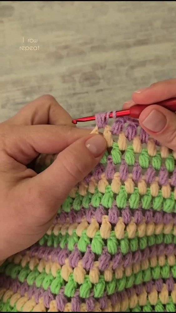 Striped Crochet Stitch Fabric Project