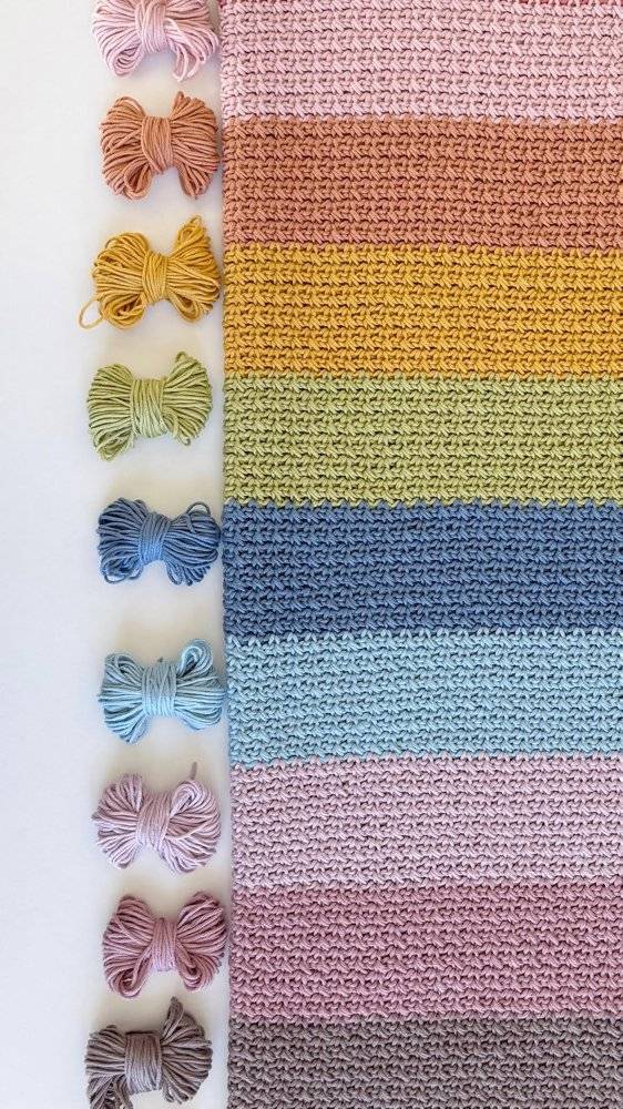 Striped Crochet Washcloths or Dishcloths