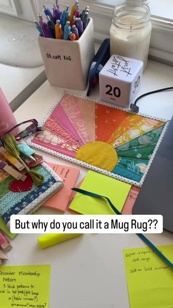 Sunrise Quilt Mug Rug Project