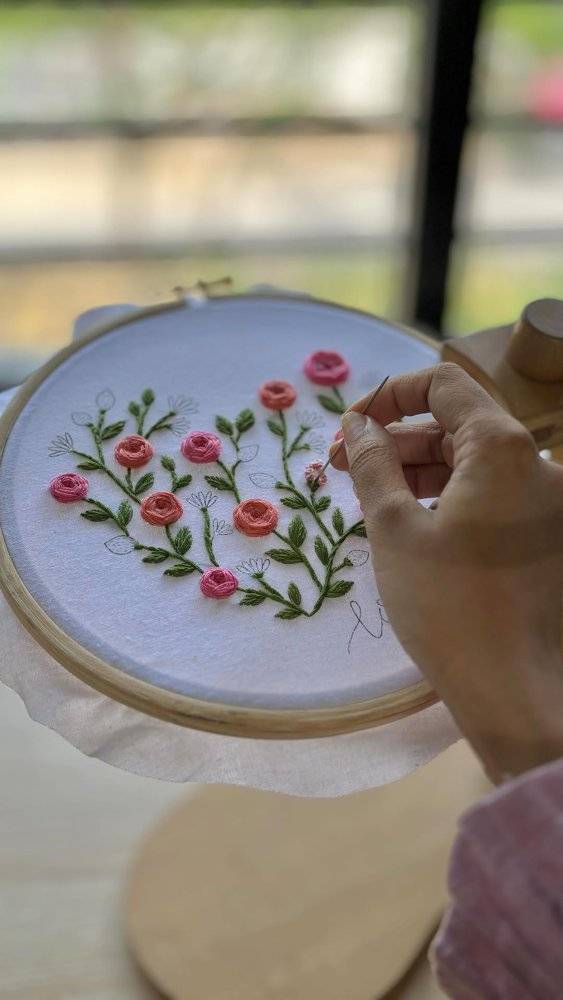 Sweet Floral Embroidery Hoop Project