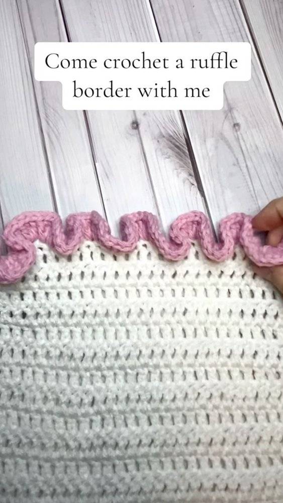 Sweet Ruffle Crochet Border Tutorial
