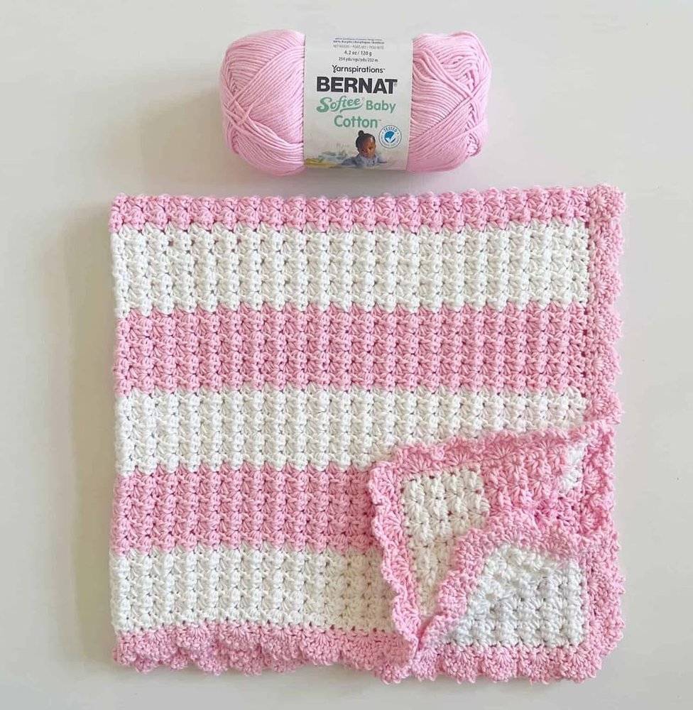 Sweet Stripes Crochet Baby Blanket