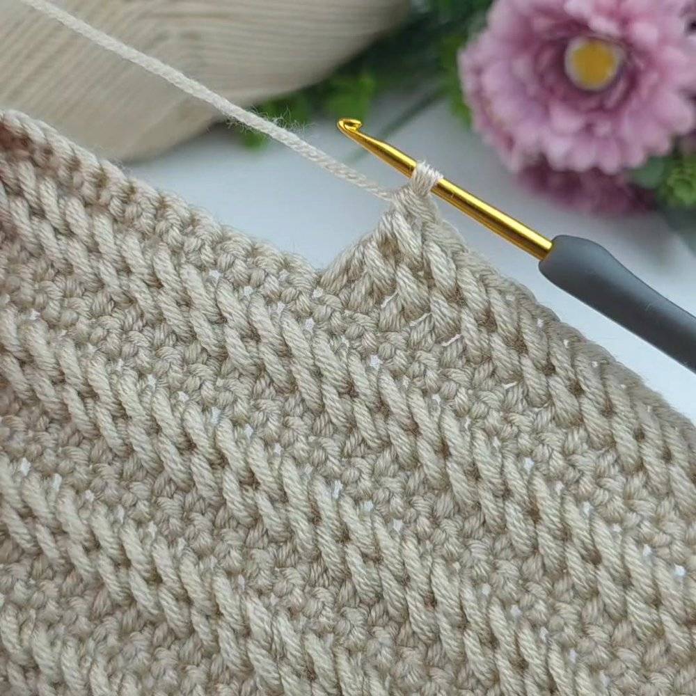 Textured Alpine Stitch Crochet Fabric