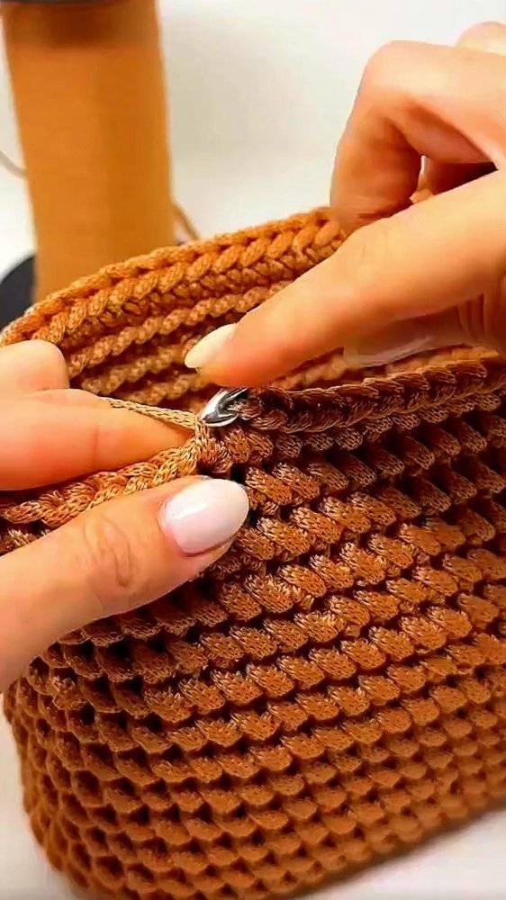 Textured Crochet Basket Project