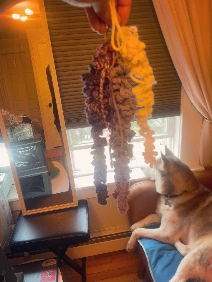Textured Crochet Hanging Decor