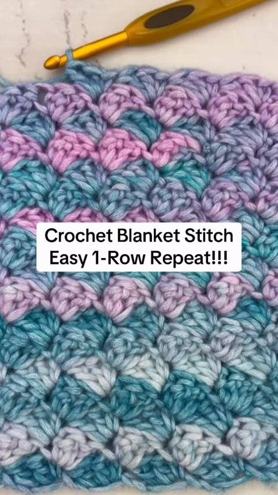 Textured Crochet Shell Stitch Blanket