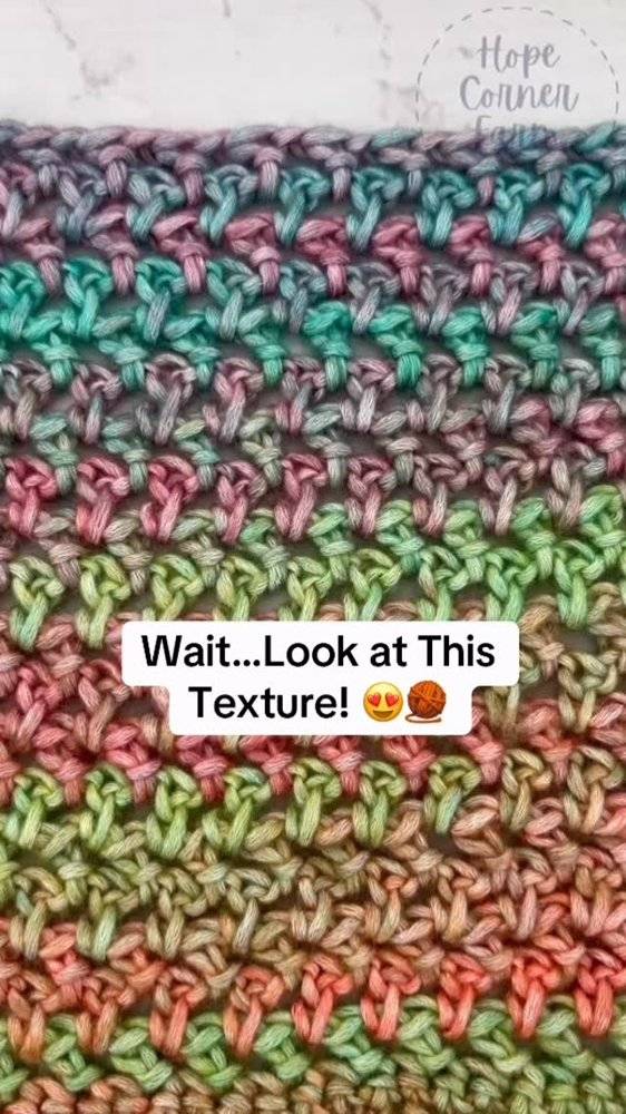 Textured Crochet Stitch Swatch