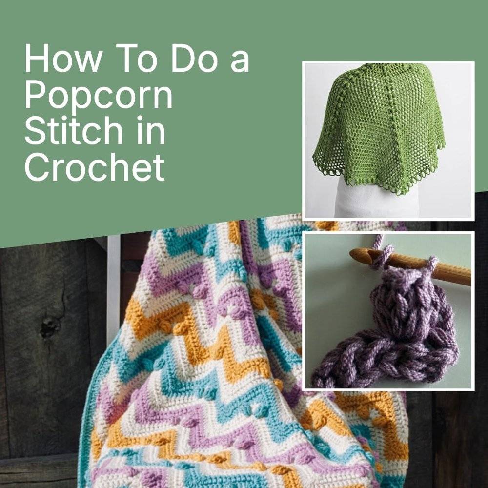 Textured Popcorn Stitch Crochet Shawl