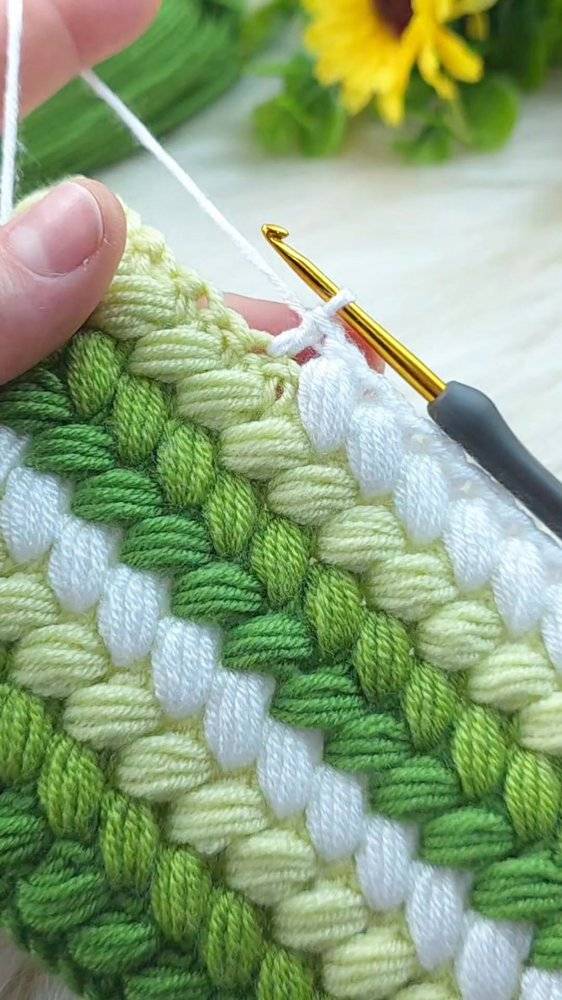Textured Puff Stitch Crochet Coaster Project