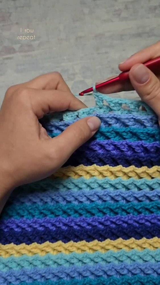 Textured Striped Crochet Project