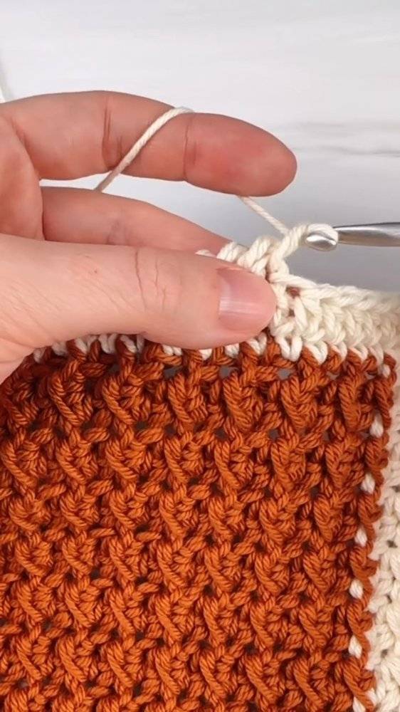 Textured Two-Tone Crochet Fabric Project