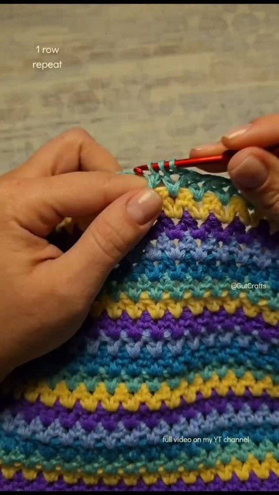Vibrant Chevron Crochet Stitch Pattern