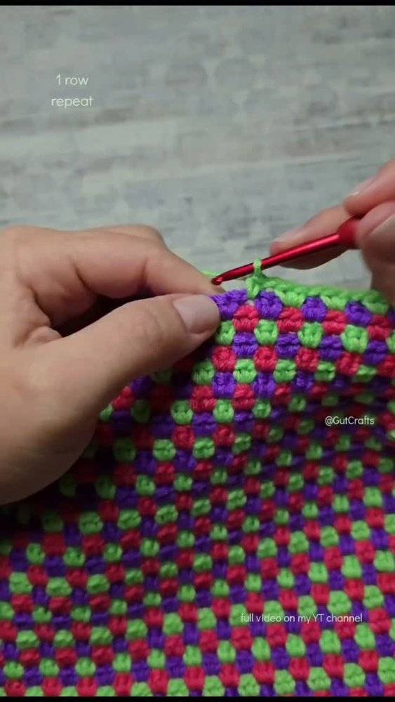 Vibrant Color Block Crochet Stitch Tutorial