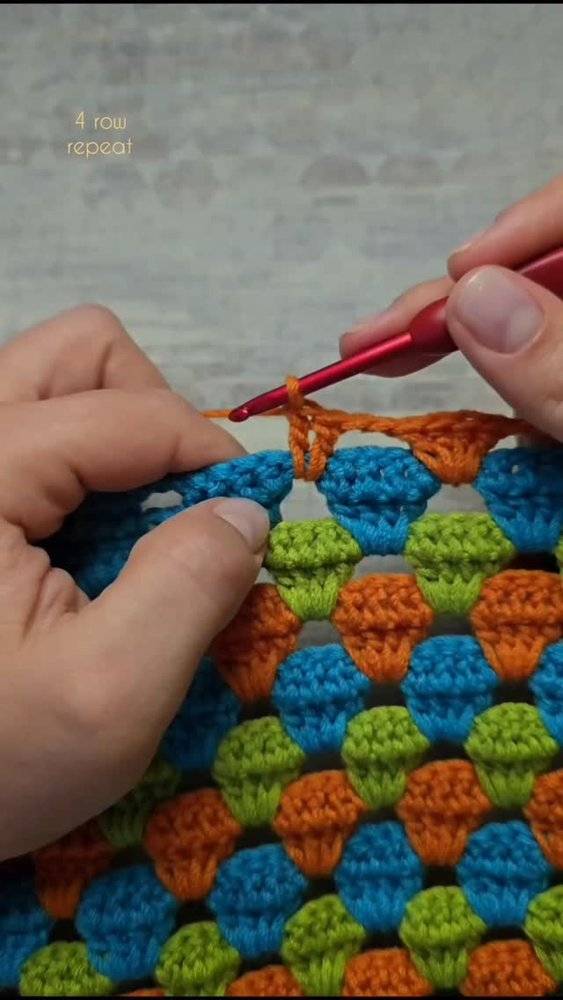 Vibrant Crochet Granny Square Blanket Project