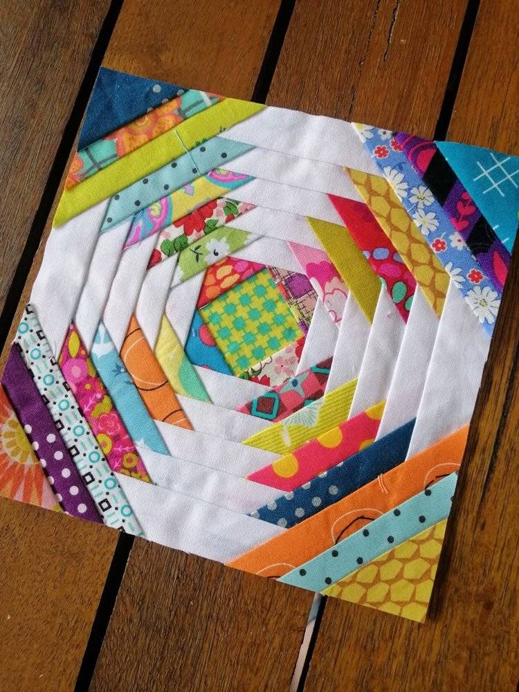 Vibrant Pineapple Quilt Block Sewing Project