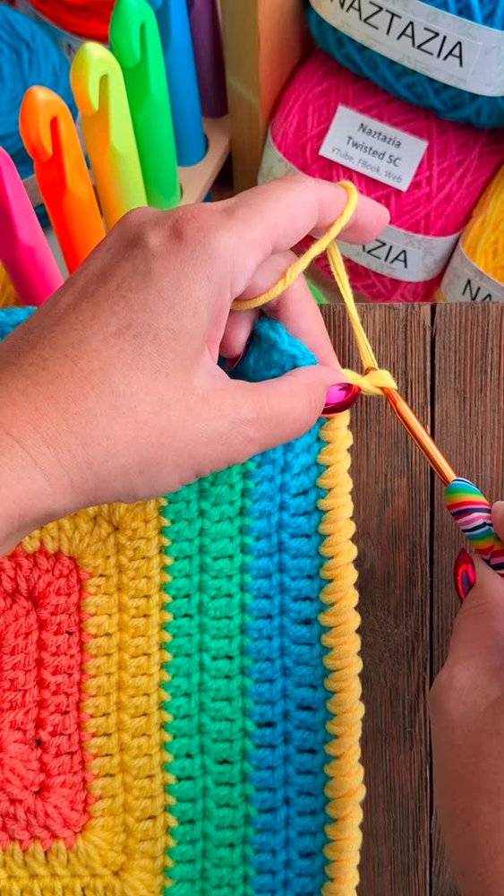 Vibrant Striped Crochet Project