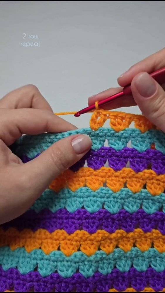 Vibrant Striped Crochet Stitch Pattern