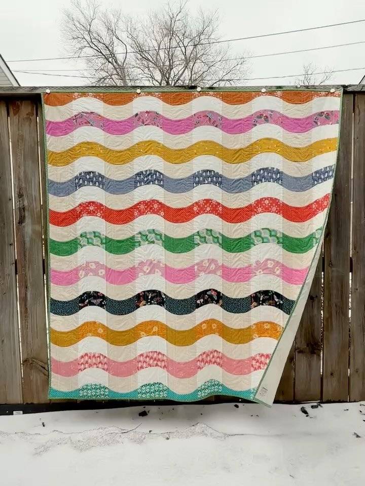 Wavy Striped Quilt Project