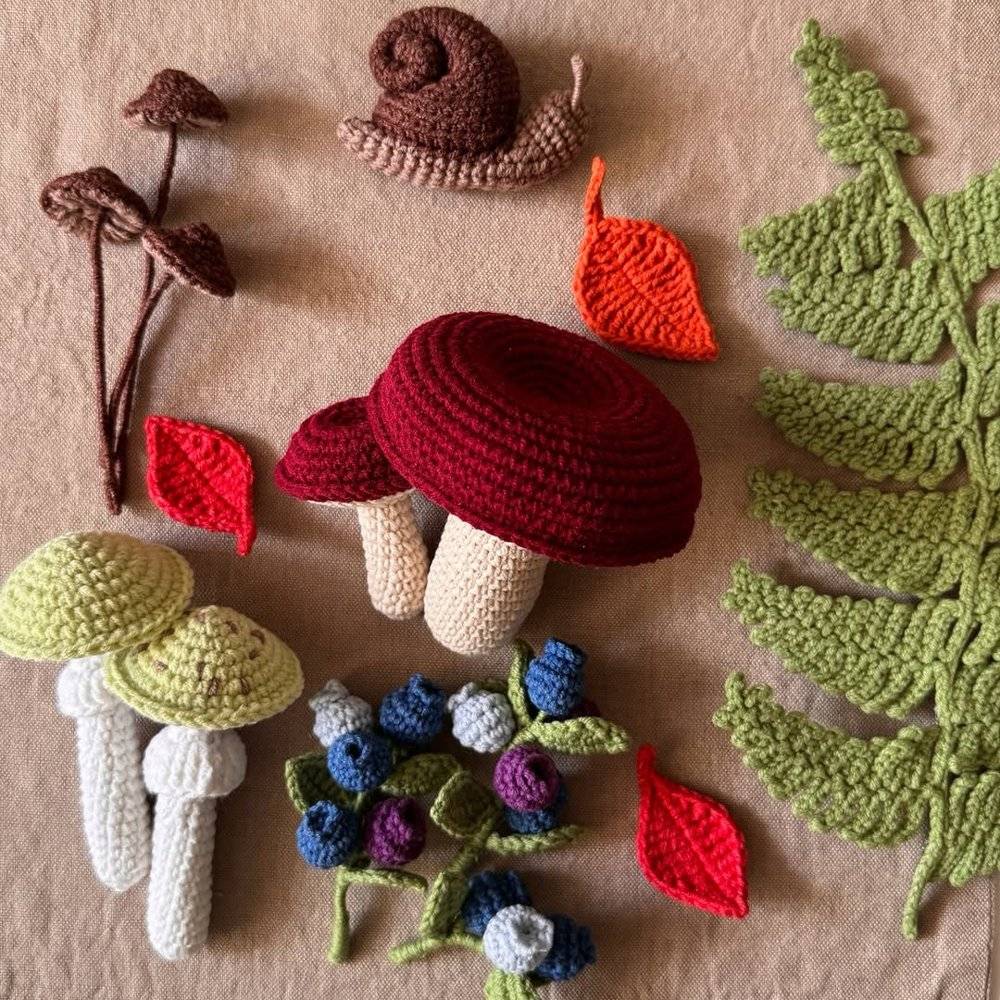 Whimsical Woodland Crochet Elements