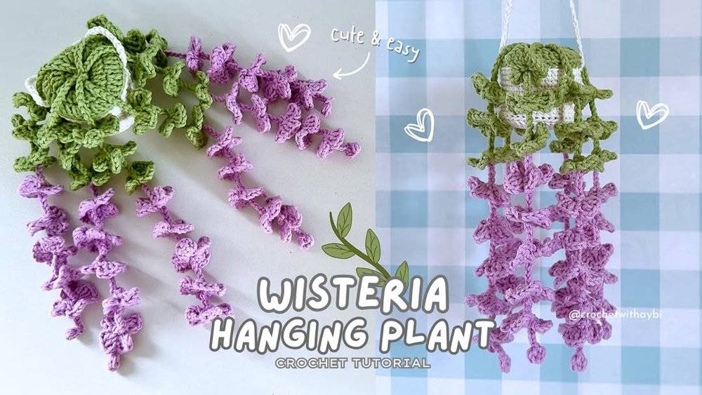 Wisteria Hanging Plant Crochet Project
