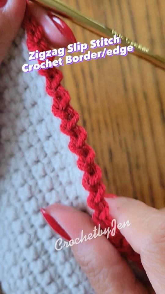 Zigzag Slip Stitch Crochet Edging