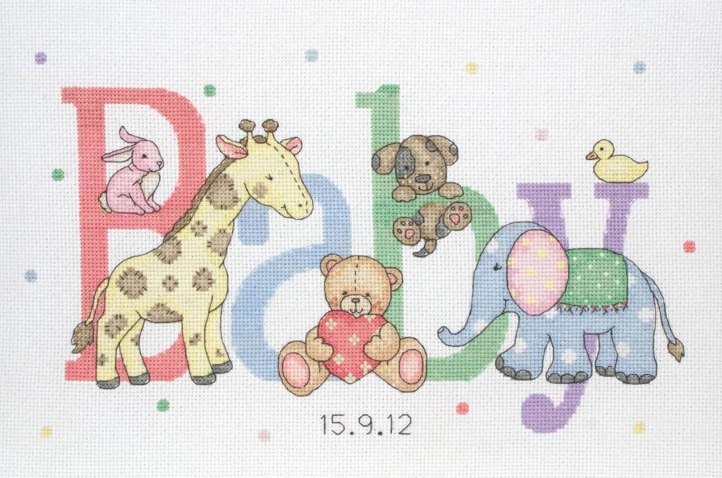 Adorable Animal Alphabet Baby Cross Stitch Design
