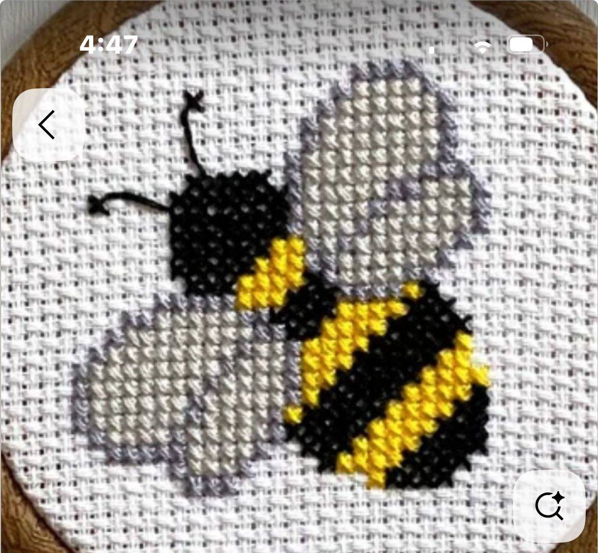 Adorable Bee Cross Stitch Design