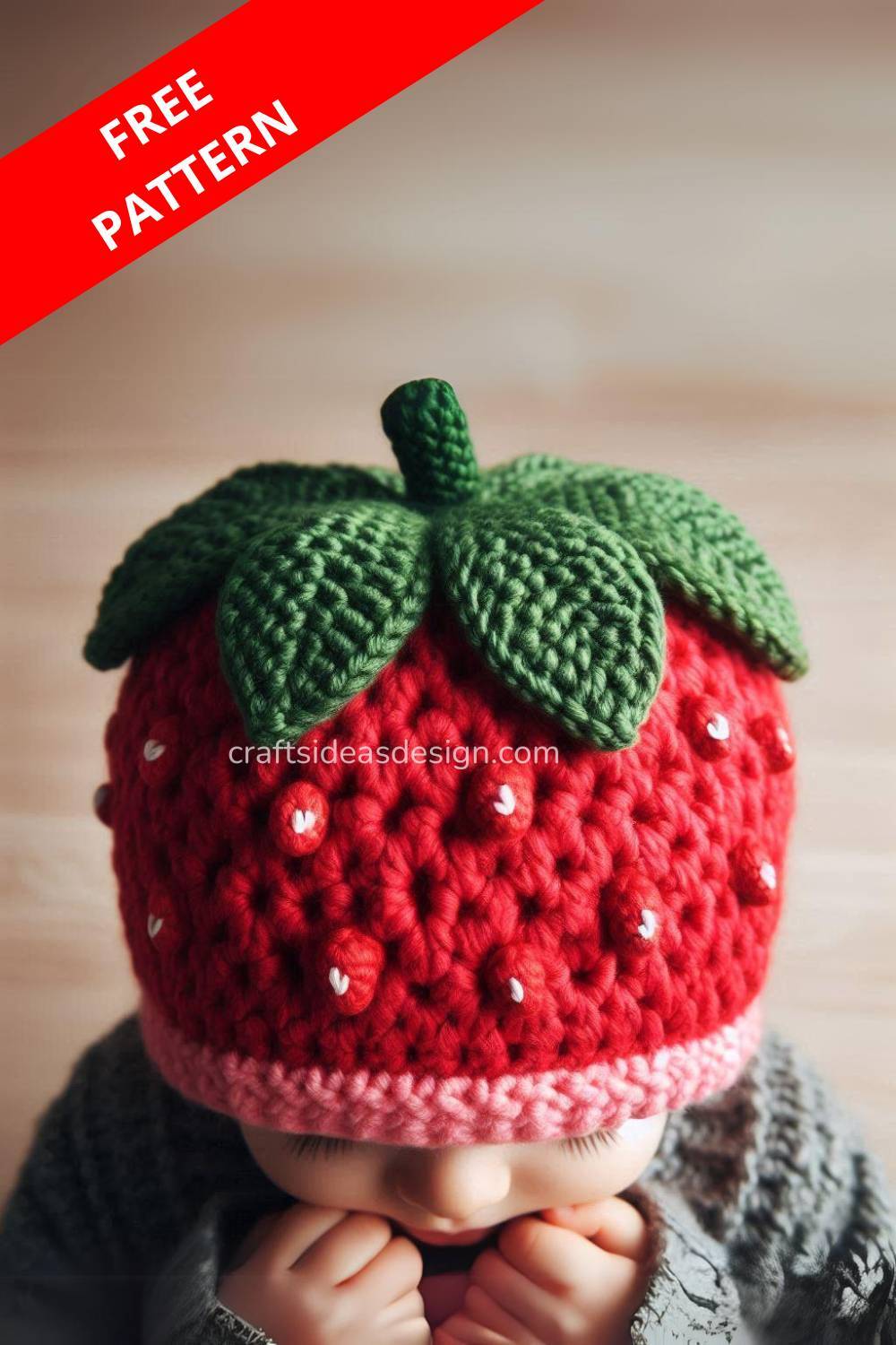 20 Strawberry Hat Patterns Adorable Crochet Strawberry Baby Hat