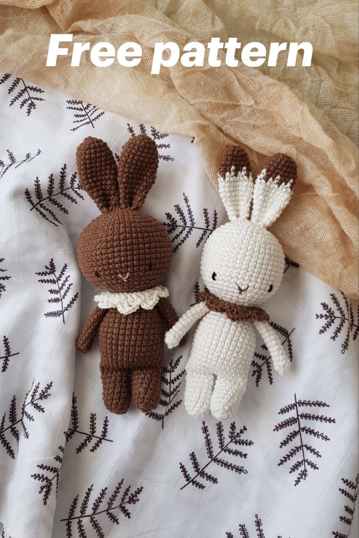 21 Bunny Crochet Patterns Amigurumi Crochet Bunny with Collar