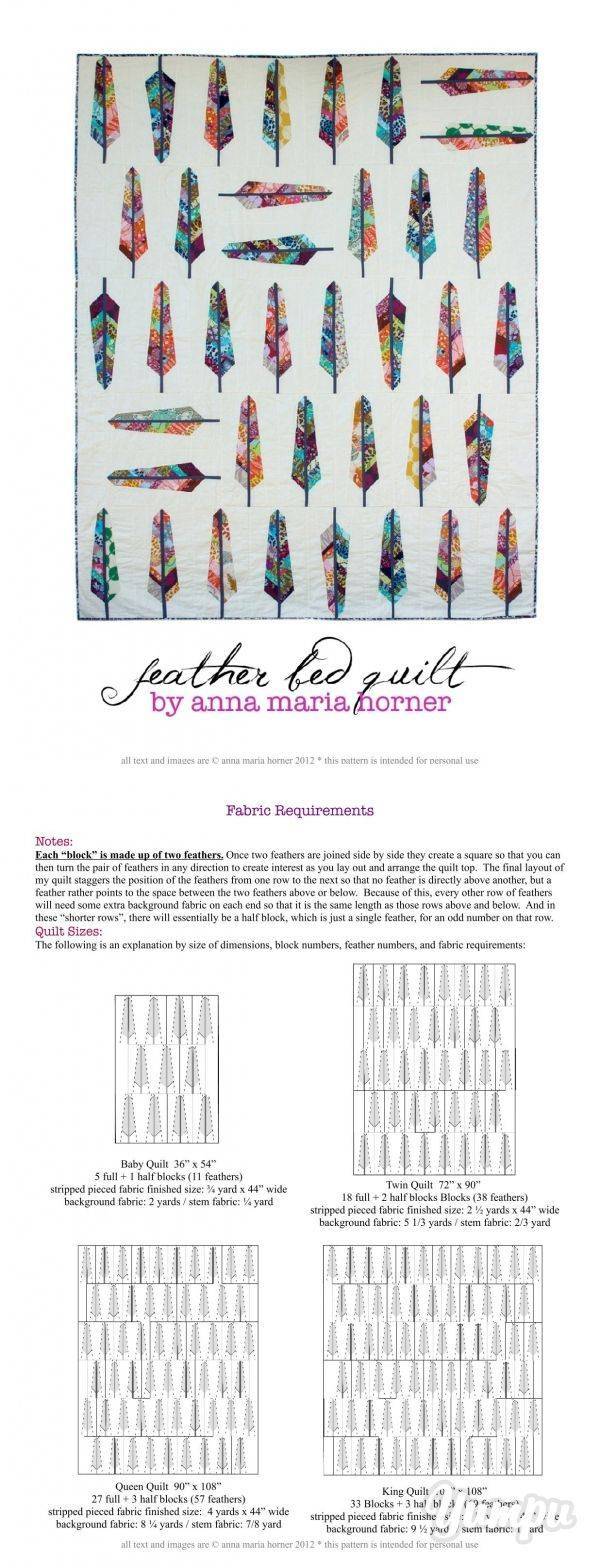 Anna Maria Horner Feather Bed Quilt Design