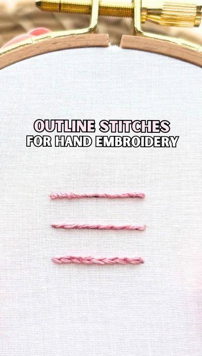 Basic Outline Stitches for Hand Embroidery