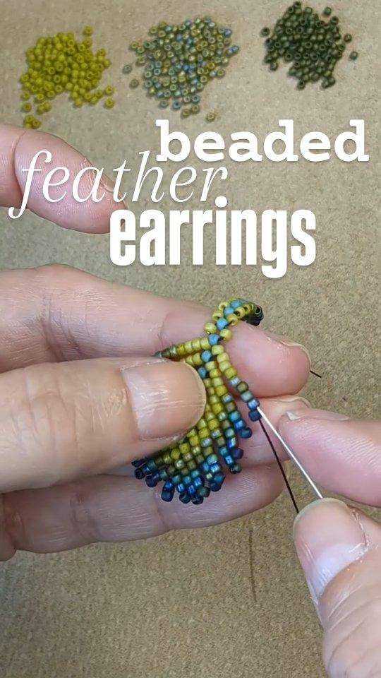 13 Things To Do With Beads Beaded Feather Earrings Tutorial