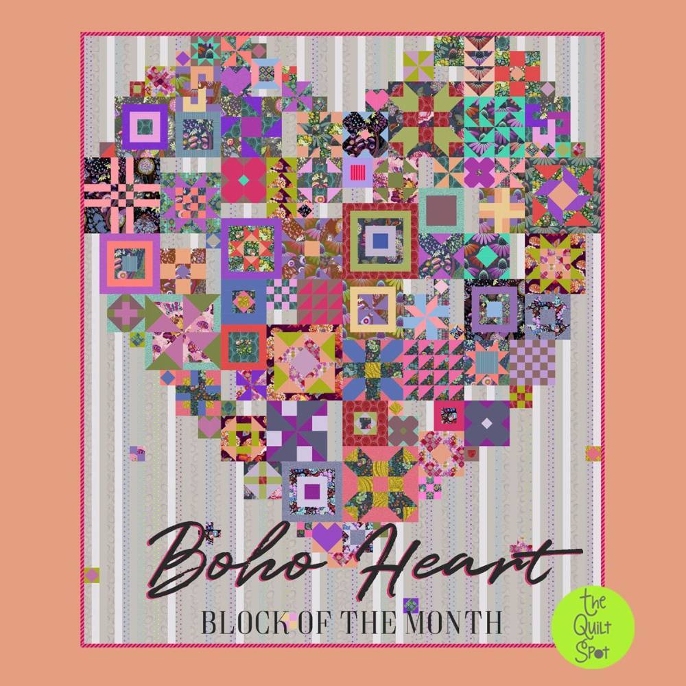 Bohemian Heart Patchwork Quilt Project