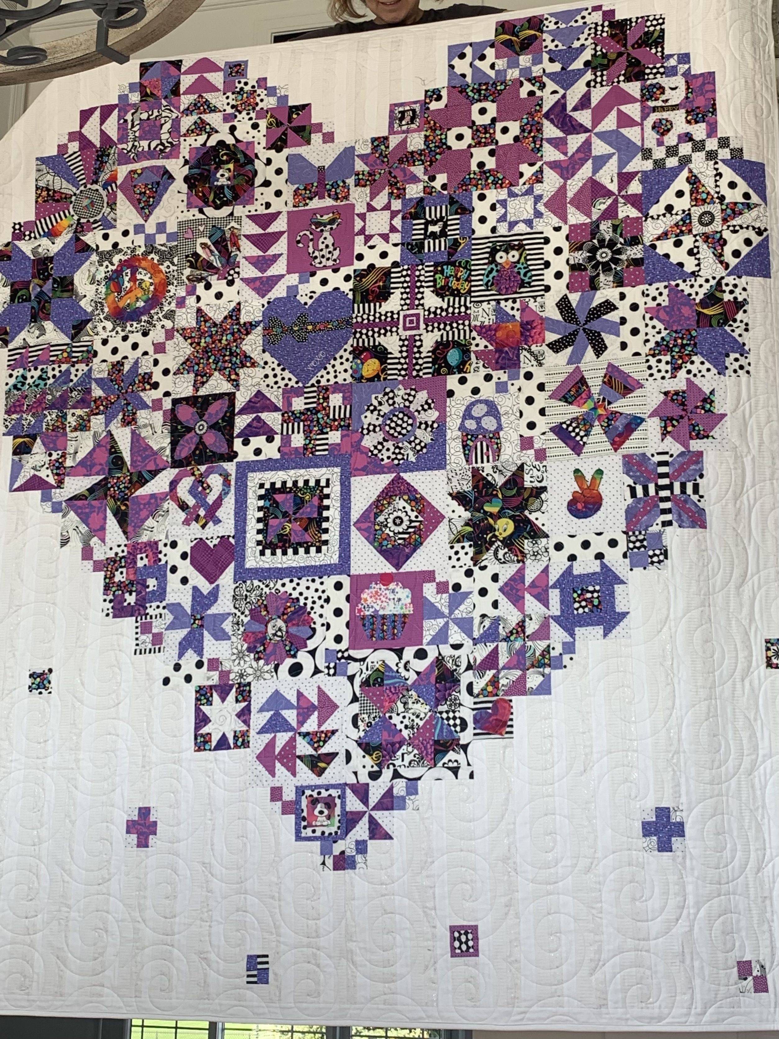 Boho Heart Patchwork Quilt Project