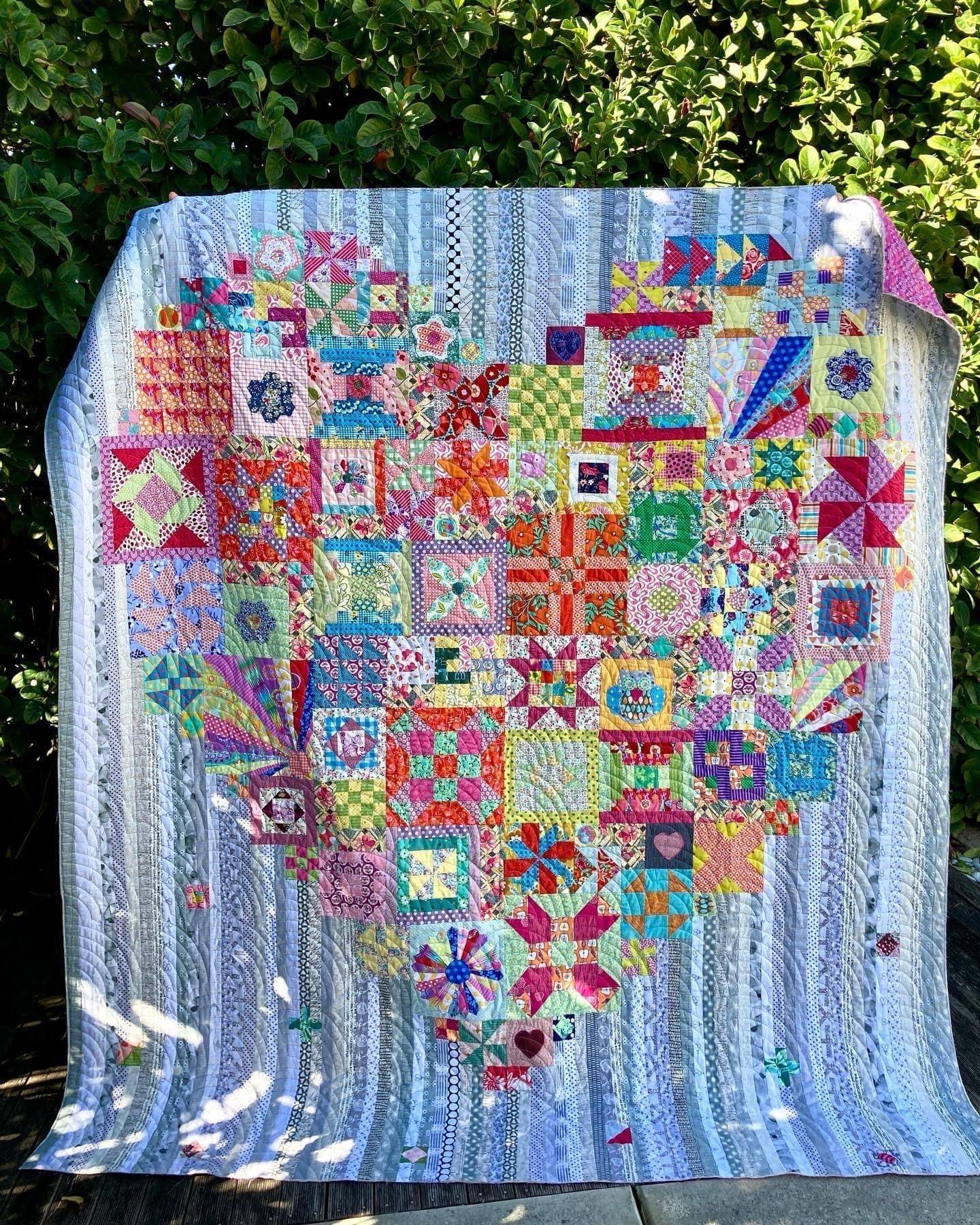 Boho Heart Patchwork Quilt Project