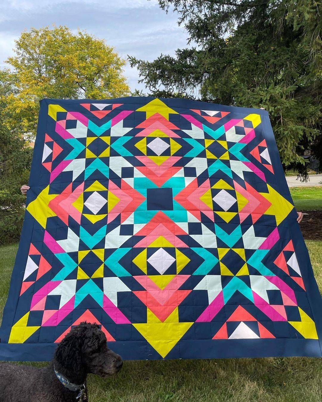 Bold Geometric Triangle Quilt Project