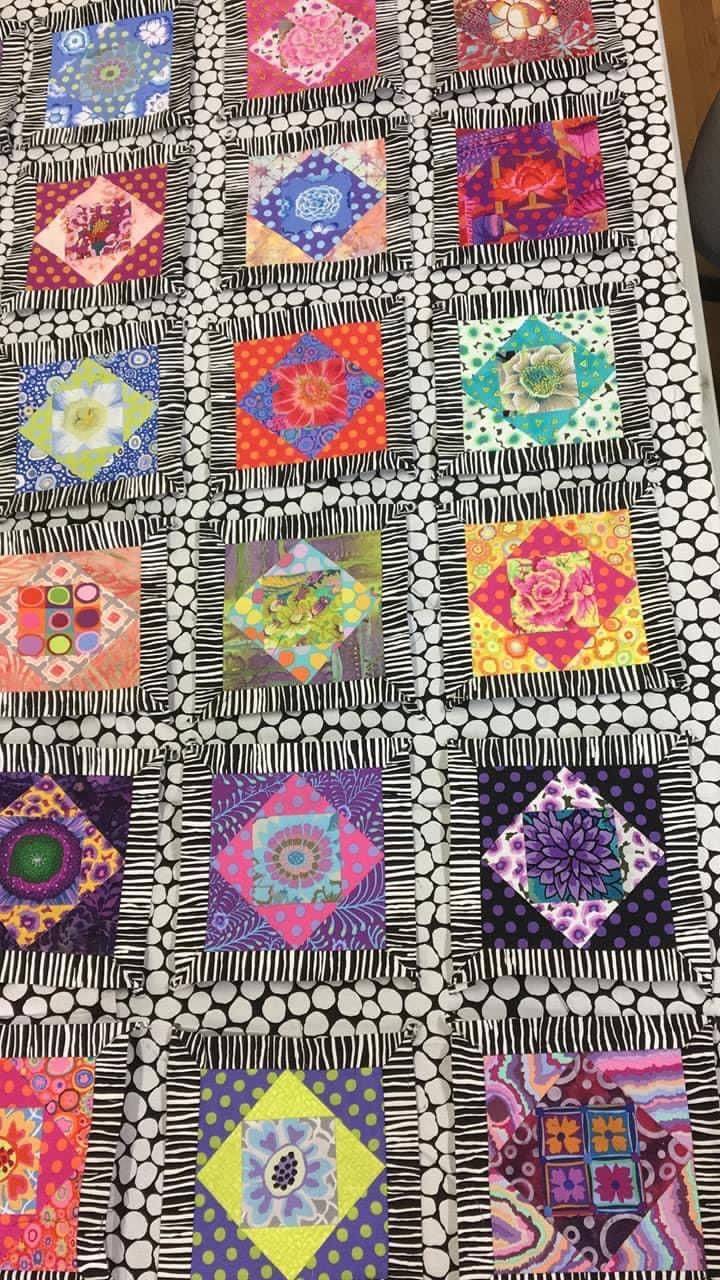 Bold Tula Pink Linework Fabric Quilt Blocks
